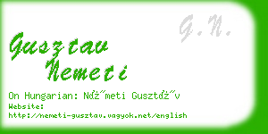 gusztav nemeti business card